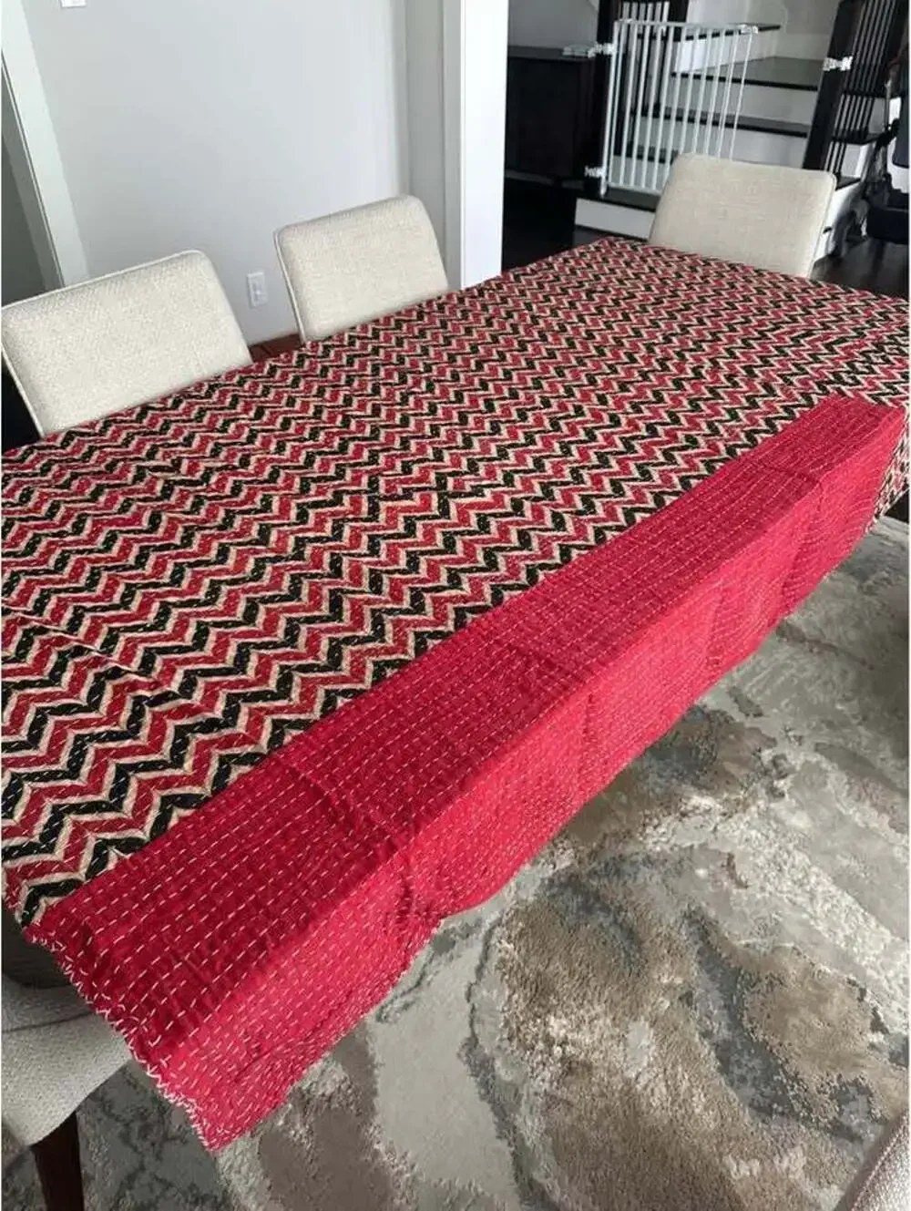 Kantha handmade blanket bed cover